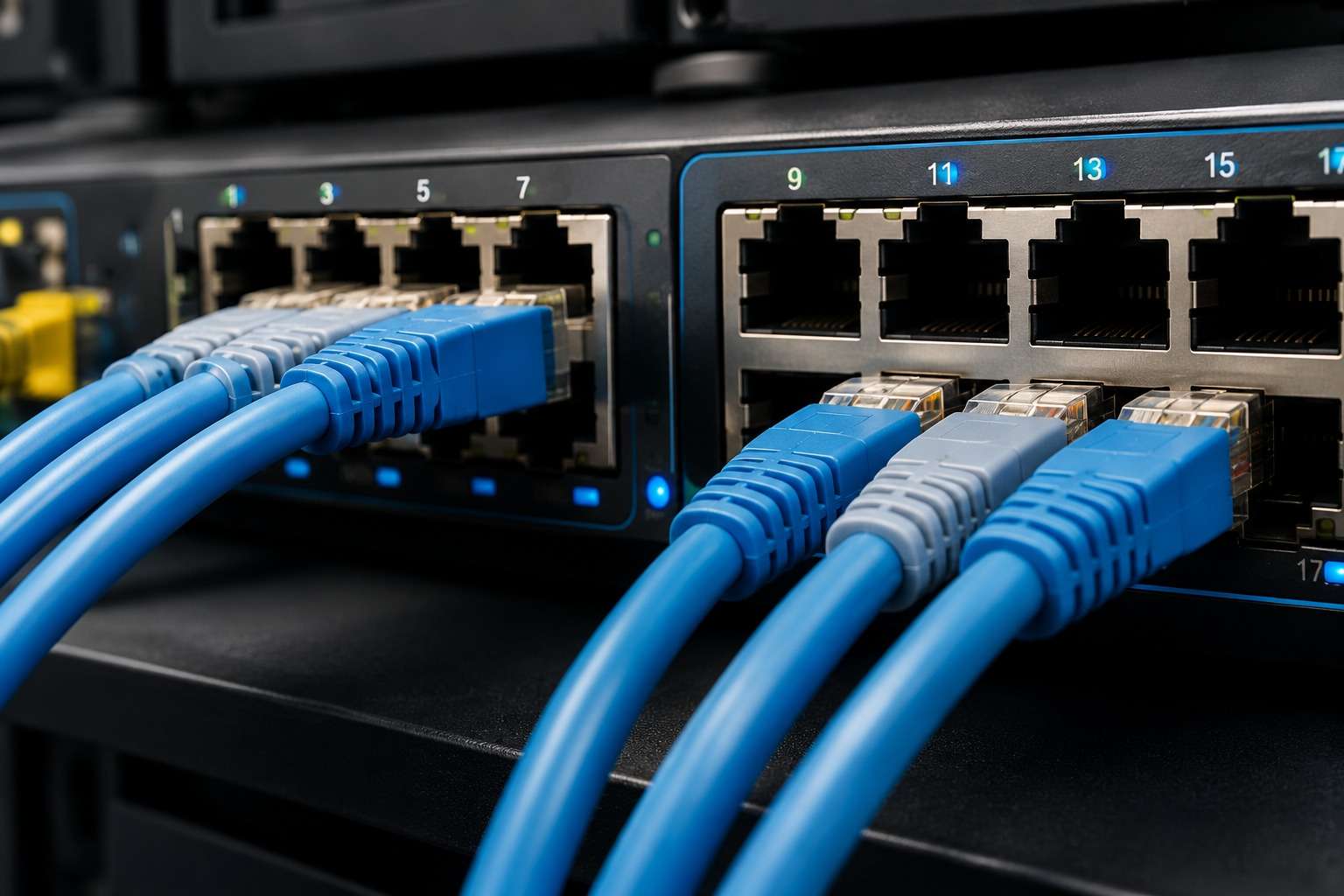 Network cabling and switch